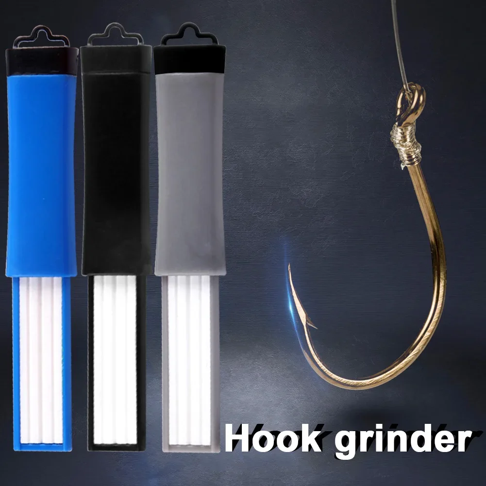 Diamond Fish Hook Sharpen Easy To Use Double Groove Sharpening Hone Round Tip Fishing Grinding Hook Sharpener Knife Fishing Tool