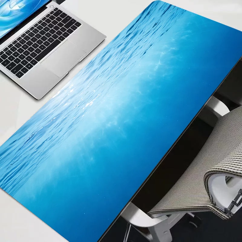 Large Mouse Pad Waves Blue Scenery Gamer Keyboard Mousepad Pc Computer Desk Mat Gaming Pad Mouse Mats For CS GO LOL 900x400