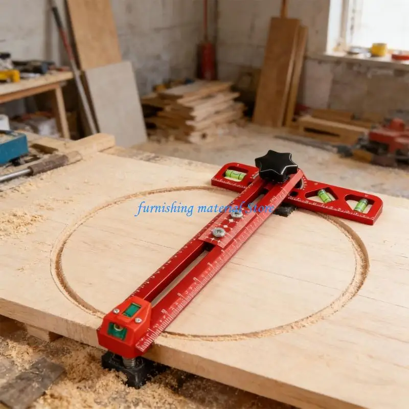 Y5GD Professional Aluminum Alloy Router Circle Milling Guide 45/90/180°Bubble