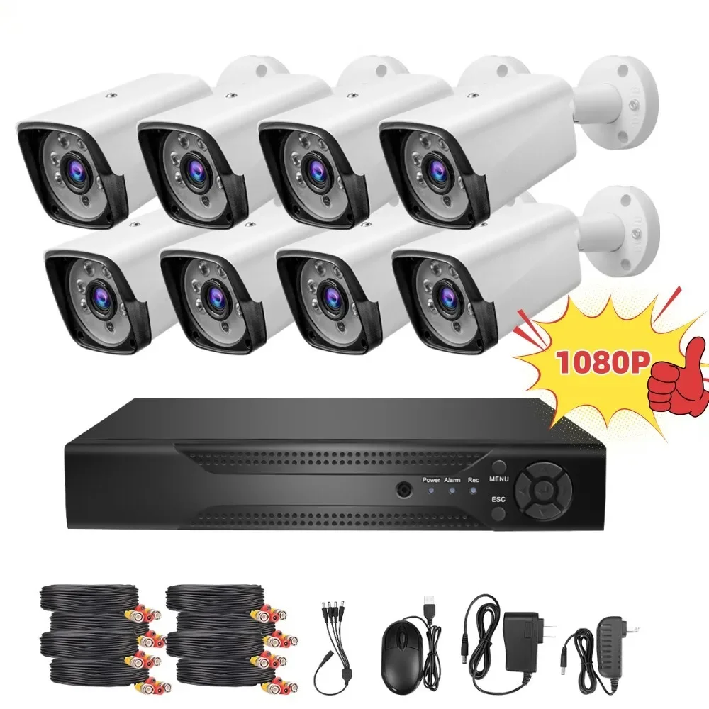 

Система видеонаблюдения 1080P с 8-канальным DVR-рекордером и камерами CCTV