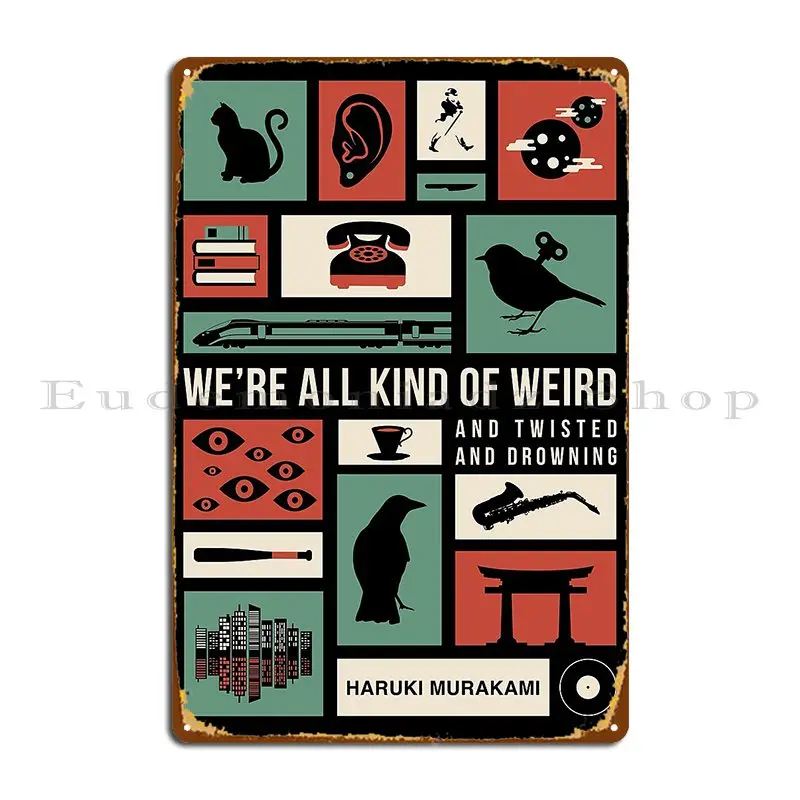 Haruki Murakami Metal Signs Wall Create Customize Print Pub Plates Tin Sign Poster