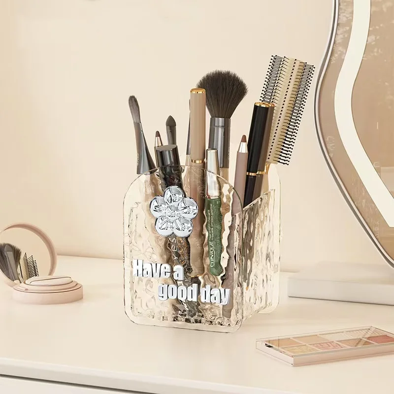 1pc/Home desktop and wall-mounted dual-use makeup table pen holder, lipstick and eyebrow pencil organizer and storage box