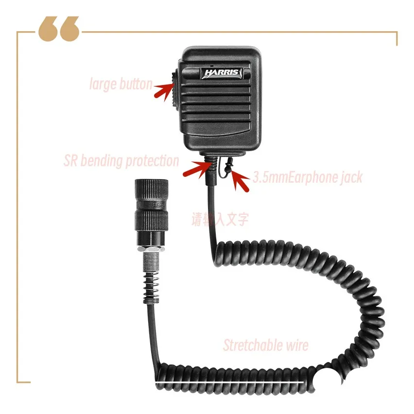 

AN/PRC 148/152 Standard Six Pin Interface Universal Radio Handheld Microphone