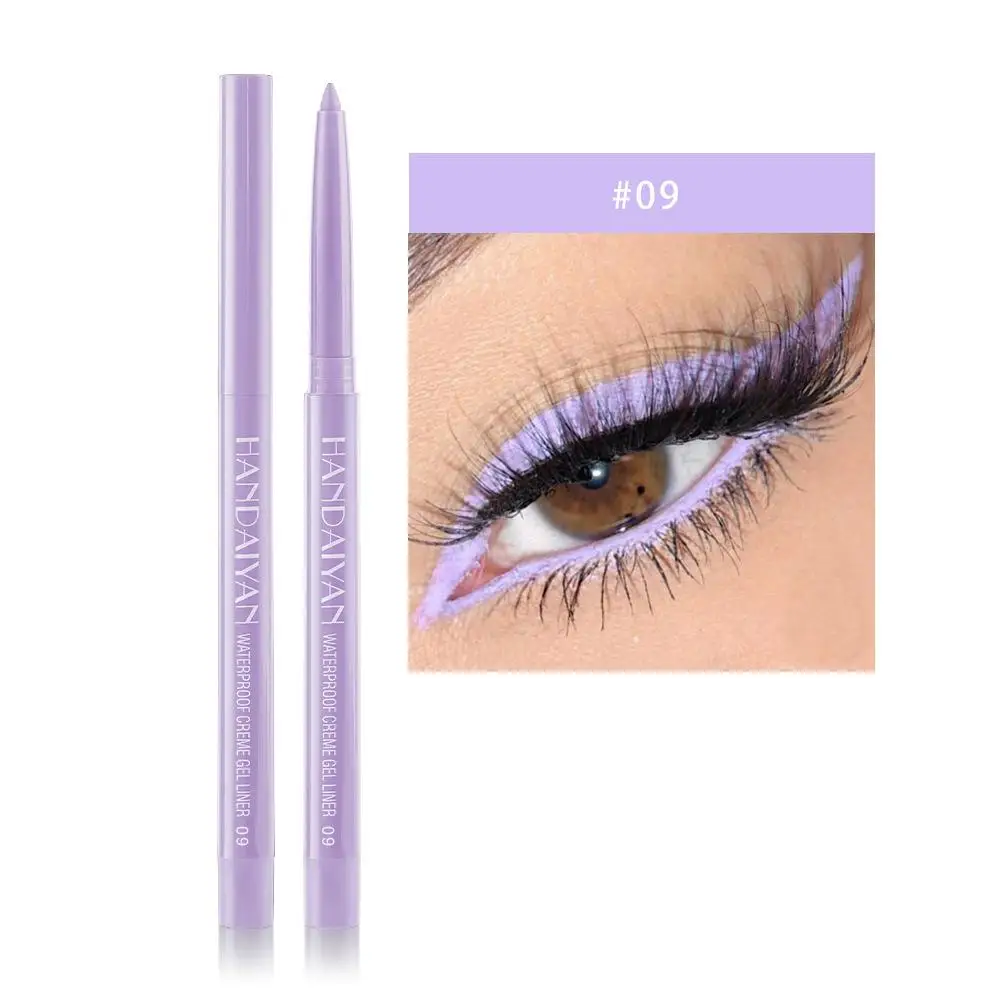 Koreanische matte Eyeliner Gel Bleistift einfach zu tragen bunte gelbe 20 Liner Auge weiß blau Farbe Make-up Stift Kosmetik Frauen Auge y9i0