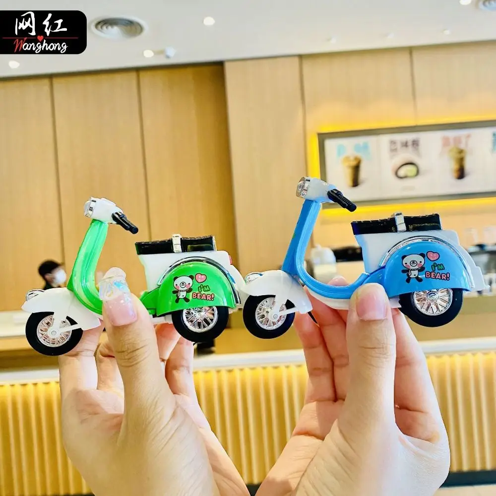 Mini Pull Back Motorcycle Toys Simulation Locomotive Simulation Motorbike Alloy Colorful Motorcycle Action Figures Kids