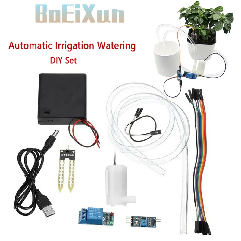 

Automatic irrigation module DIY set Automatic watering water pump DIY Soil moisture detection automatic watering Pumping Diy Kit