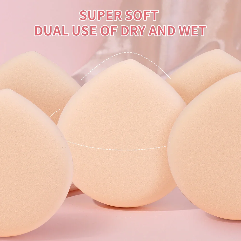 Soft Air Cushion Puff para Maquiagem, Uso de Seco e Molhado, Fácil de Limpar, Não Absorver, Base Líquida, Liquidificador, 5 PCs, 10PCs