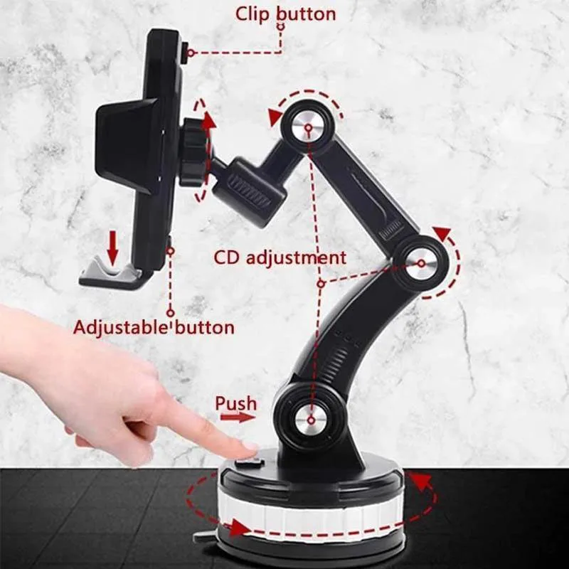 Multifunctional Adjustable Mobile Phone Holder Suction Cup AR Navigation Phone Mount For Redmi Samsung iPhone 11 Pro Phone Stand