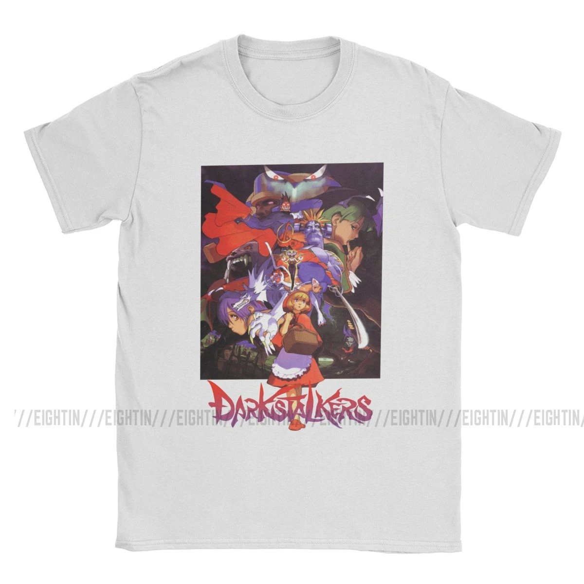 Darkstalkers Vampire Savior T Shirts Men Cotton T-Shirts Morrigan