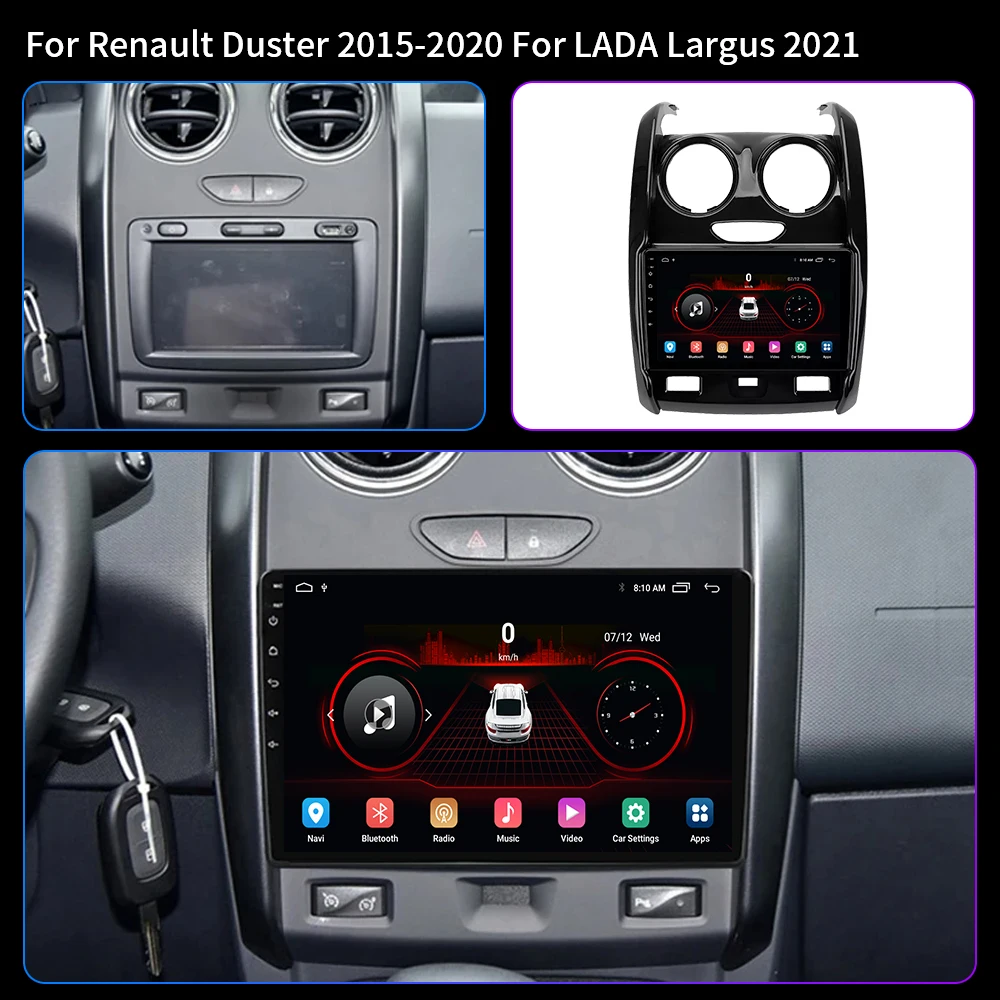 Android Car Radio For Renault Duster 2015-2020 For LADA Largus 2021 Multimedia Video Player Navigation GPS 4G Carplay 2Din DVD