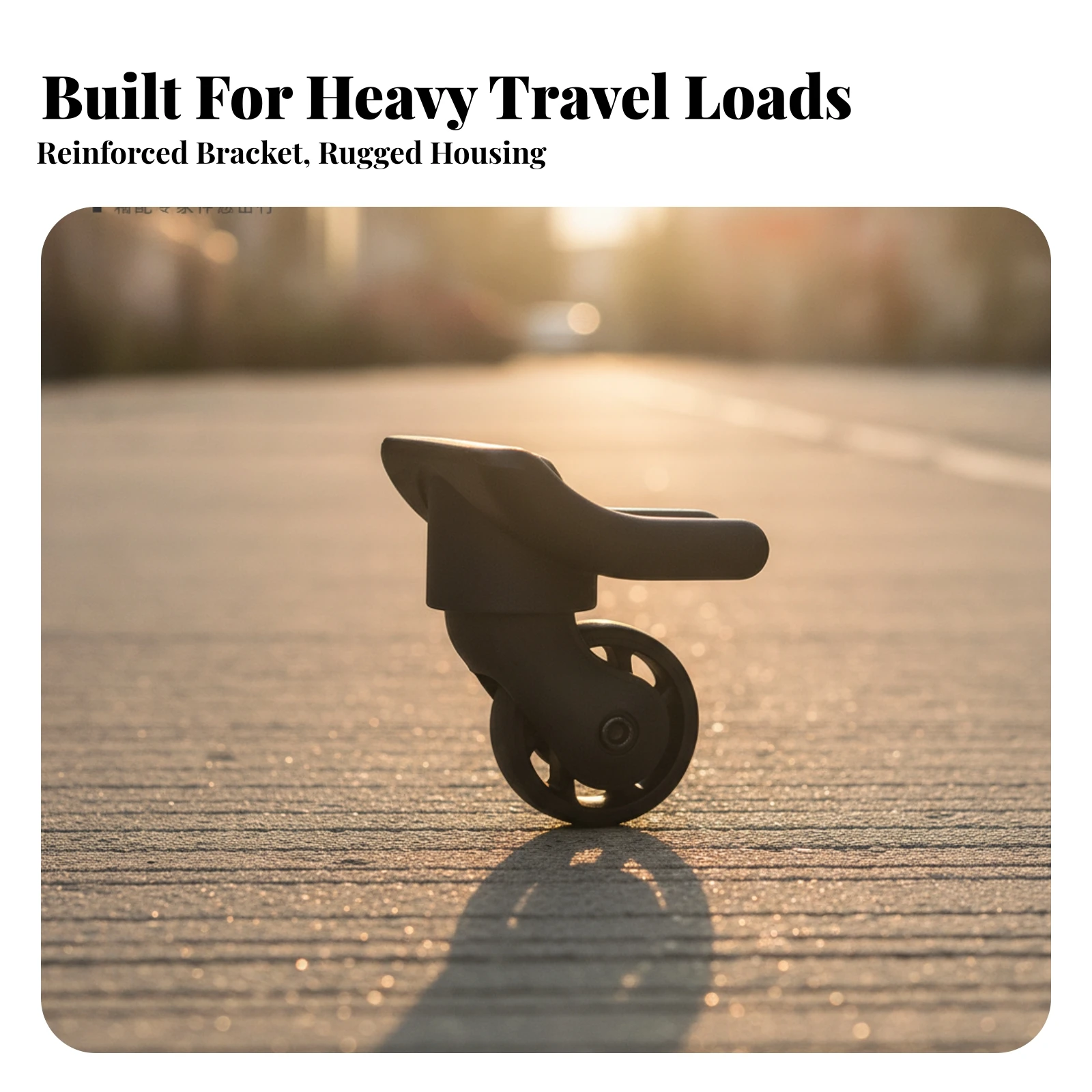 Luggage Caster with Mounting Base Replacement Luggage Wheel Suitcase Wheel Smooth Hardware Slim for DIYers