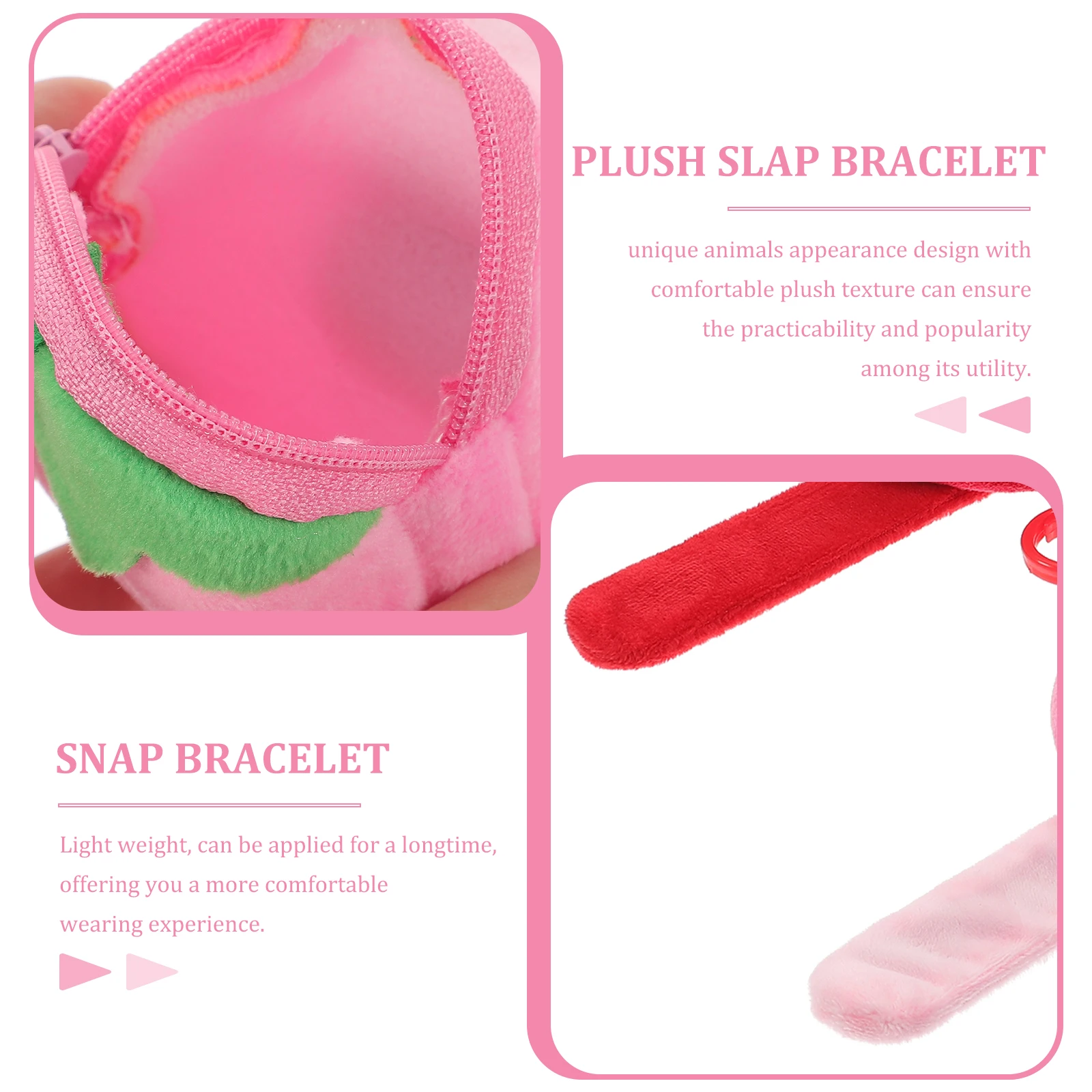 

2 Pcs Strawberry Pants Circle Bracelet Fruit Slap Bracelets Toy Wristbands Kids Fruits Themed for Snap Adults