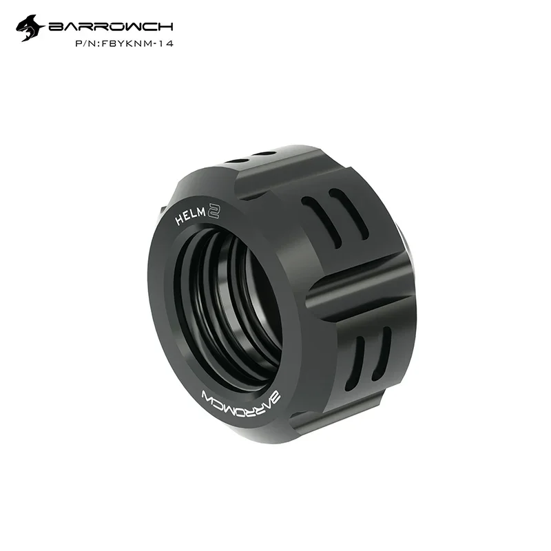 Barrowch Hard Tube Fitting G1/4 Hand Compression fittings, For OD14mm Acylic/PETG/PMMA Rigidity Tube FBYKNM-14