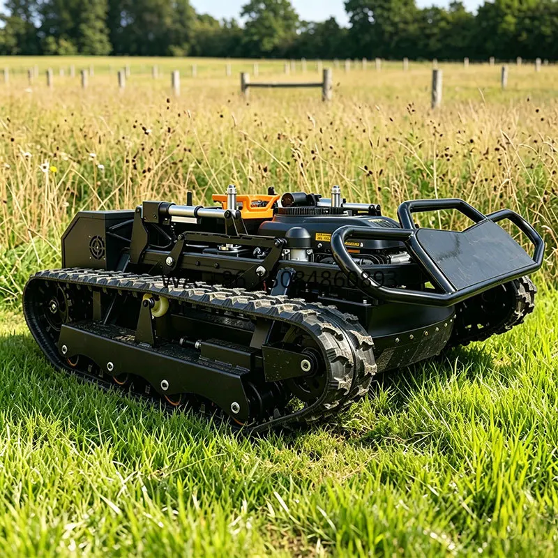 Energy Saving 800/900/1000MM Remote Control Lawn Mower Robot 0-6 km/h Crawler Mowing Machine Adjust Height 1-20CM