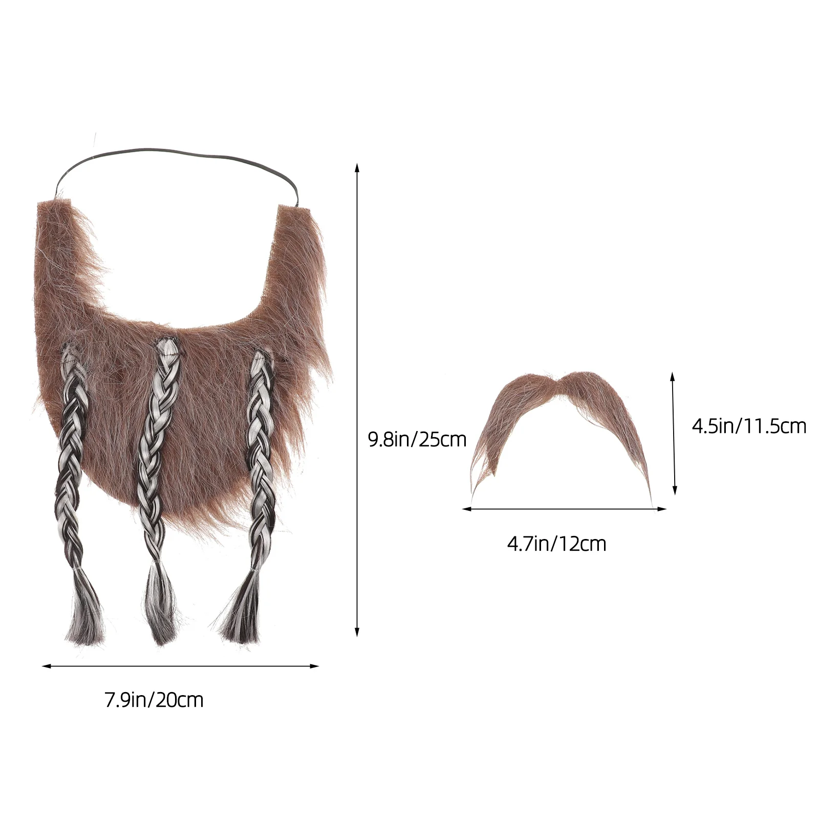 1Set Cosplay Beard Fake Beard Prop Lightweight Cloth Halloween Party Costume Accessory Fake Mustache Party Supply