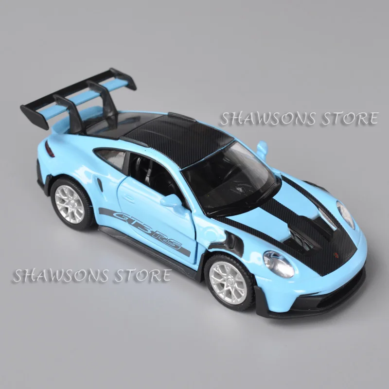 1:36 Model odlewany Metal Porsche GT3 RS Weissach samochody zabawkowe miniaturowa replika