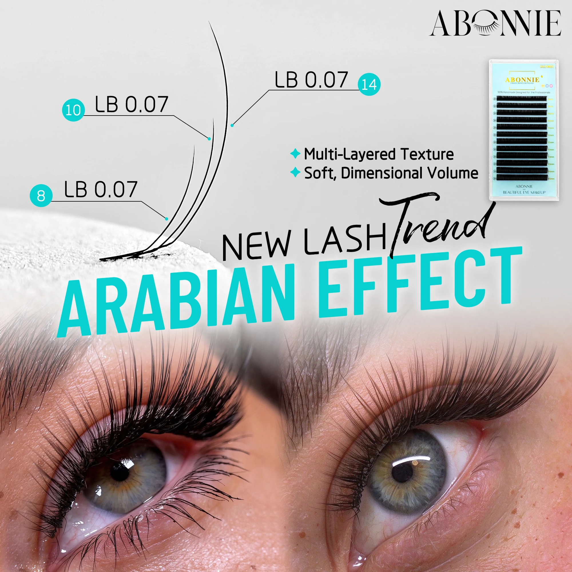 Eyelash Extension Human Hair - Arabian Effect Lashes Abonnie Cashmere Classic