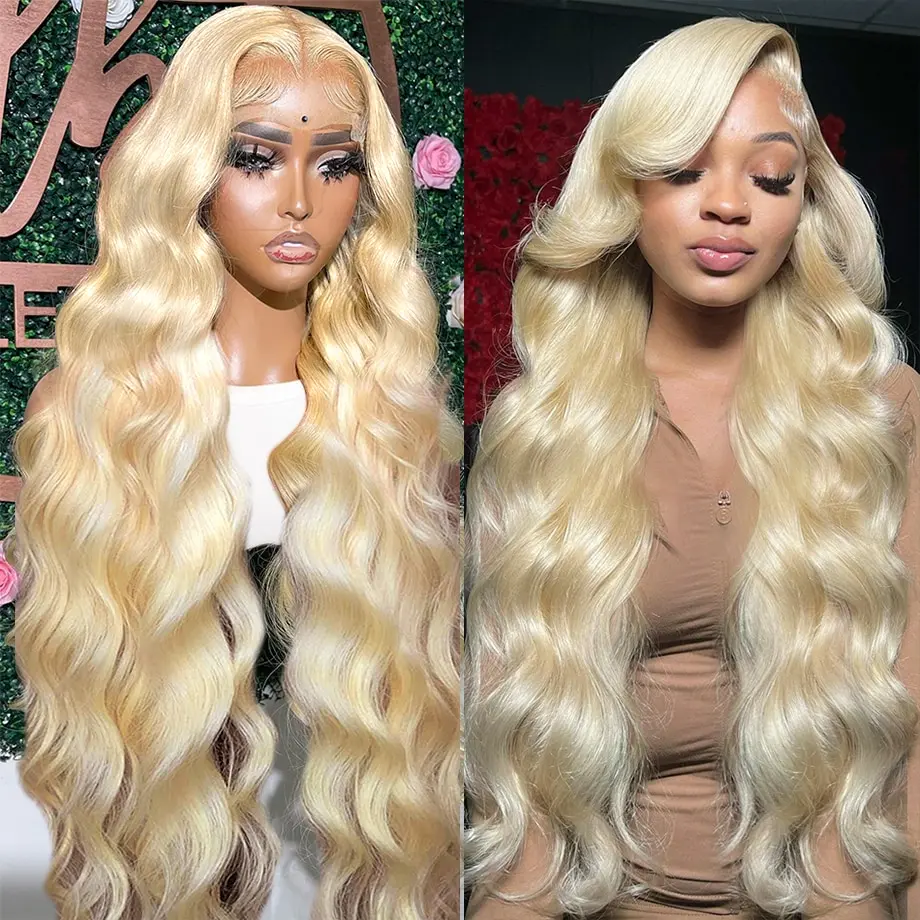 Colored Honey Blonde 613 13x6 Hd Lace Frontal Wigs 250% Body Wave Human Hair Brazilian Lace Front Human Hair Wig For Women