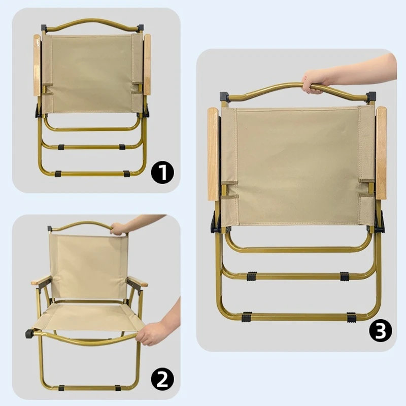 Portable Outdoor Folding Chair Camping Chair Beach Stool Self Driving Travel Leisure Picnic Back Wild Fishing Chair Patio