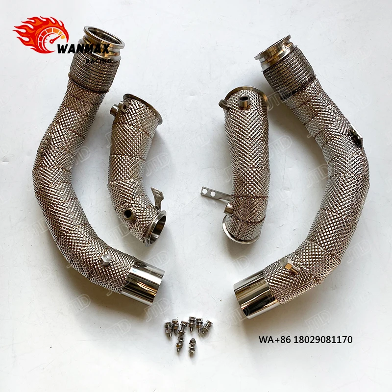 

Высокопроизводительный нержавеющий даунпайп с теплозащитным экраном для X5M F95, снижает вес и повышает мощность, быстрая доставка