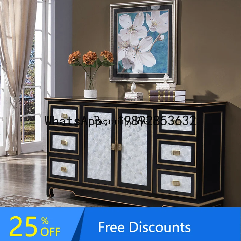 

HH 06 Входной шкаф Простая и легкая роскошная мебель для украшения дверей шкафа из массива дерева Боковой шкаф