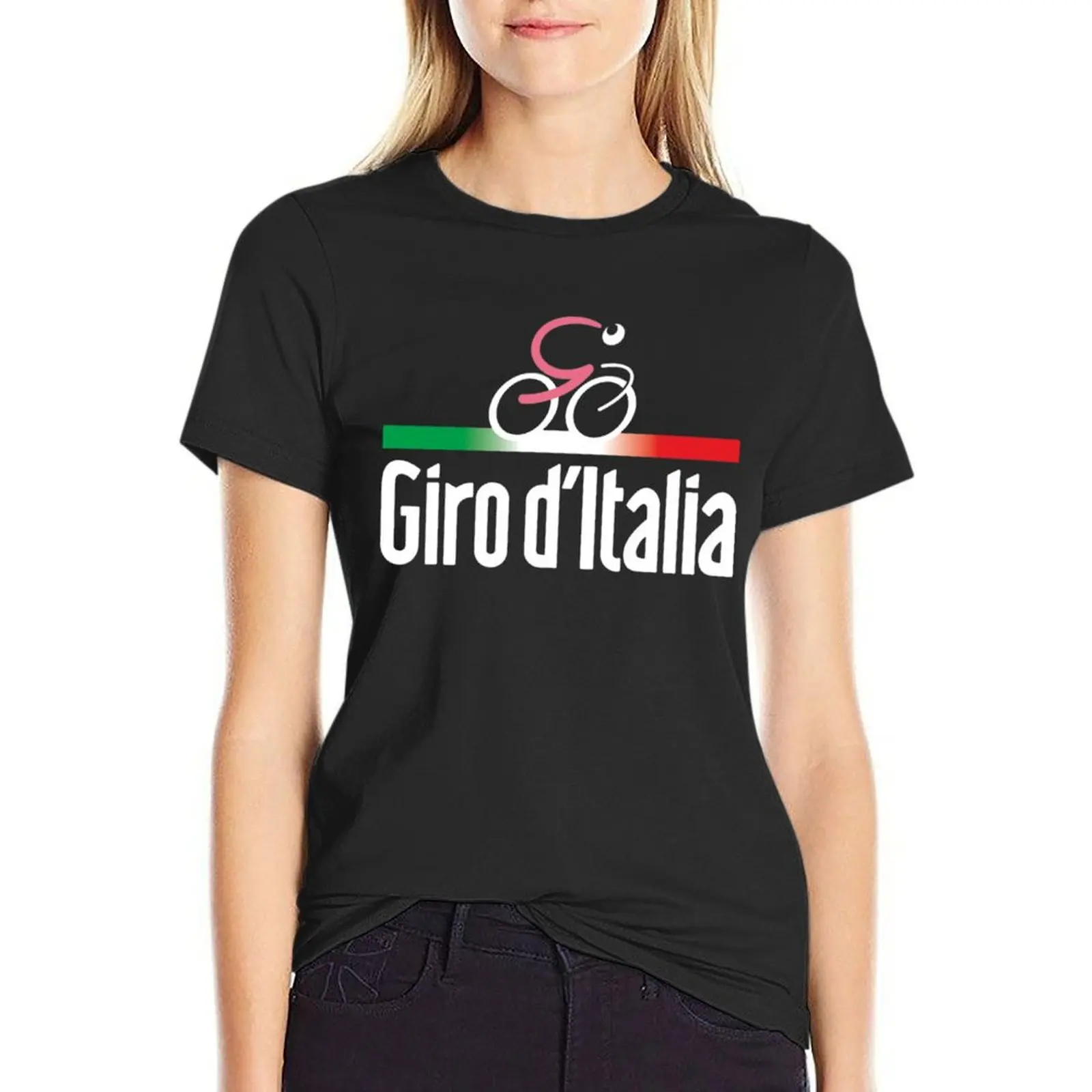 

Giro D Italia T-Shirt vintage clothes animal print summer tops black t-shirts for Women