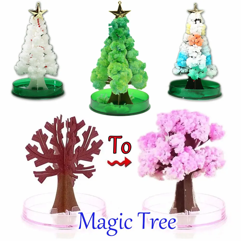 DIY Paper Tree Flowering Cherrytree Paper Sakura Crystal Trees Magically Paper Growing Tree Christmas Tree Blossoming Magic Toy