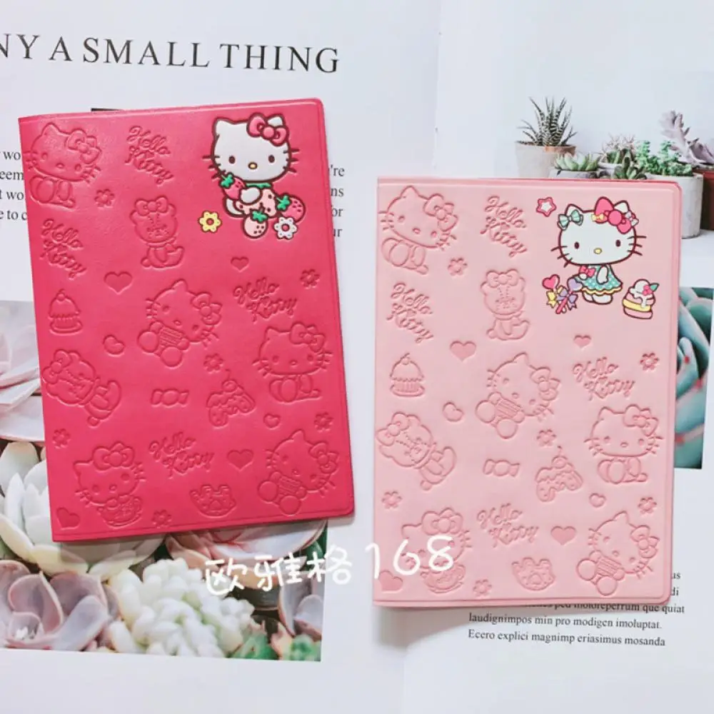 Kawaii Sanrio Cartoon Hello Kitty Passport Case Kuromi Portable Document Case Travel Boarding Passport Card Pack Card Holder