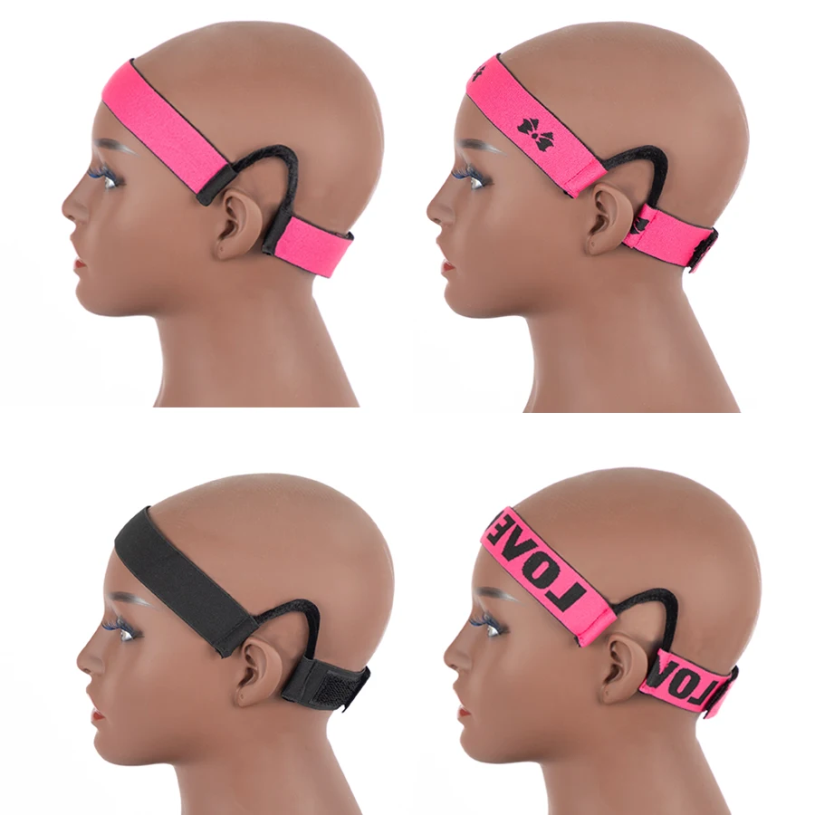 

1pc Adjustable Black Lace Wig Band, Ear Hanger Melting Band for Laying Edges Down, Comfortable Lace Wig Accessory