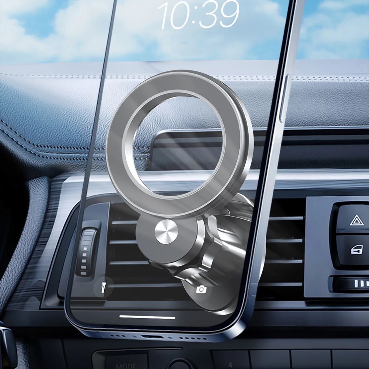 Magnetic Phone Mount N52 Strong Magnetism Phone Holder MagSafe in Car for iPhone Android Devices Samsung Pixel Xiaomi TECNO