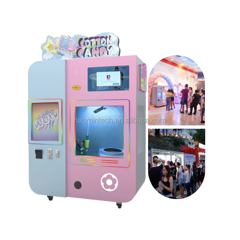 Factory Direct Selling Cotton Candy Machine Automatic Candy Floss Vending Candy Maker