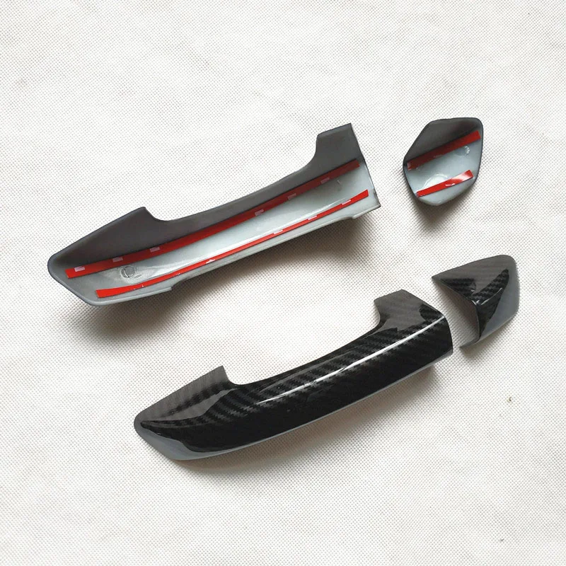 Door Handle Plastic Carbon Fiber Cover Trim Suitable for Volkswagen Vw Scirocco 3 Mk3 Handles Covers Car Styling Accessories