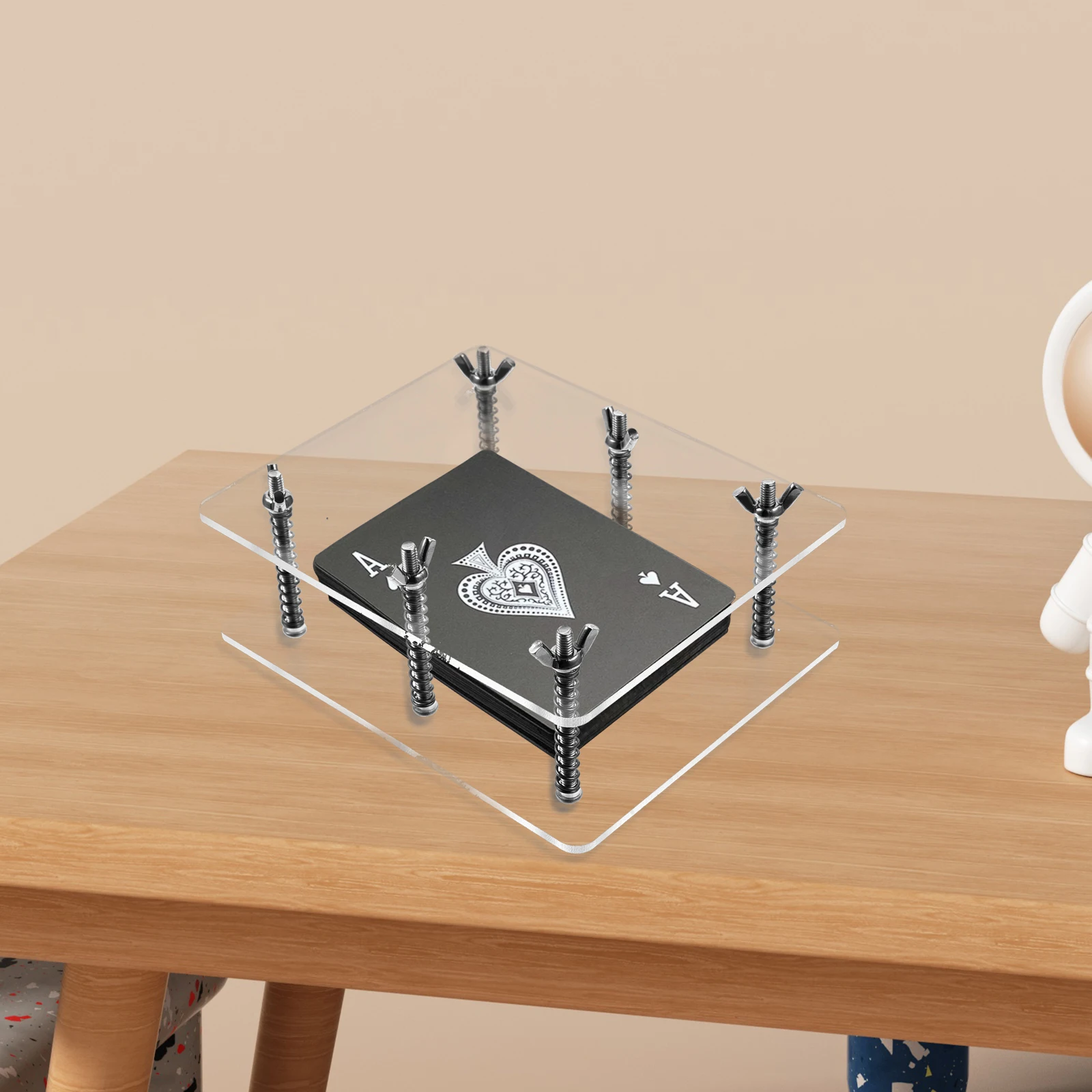 Profesjonalny zestaw narzędzi do naprawy kart, nierdzewny przyrząd do wygładzania akrylowych kart, do wygładzania wygiętych, zagniętych kart typu star, pokerowych.