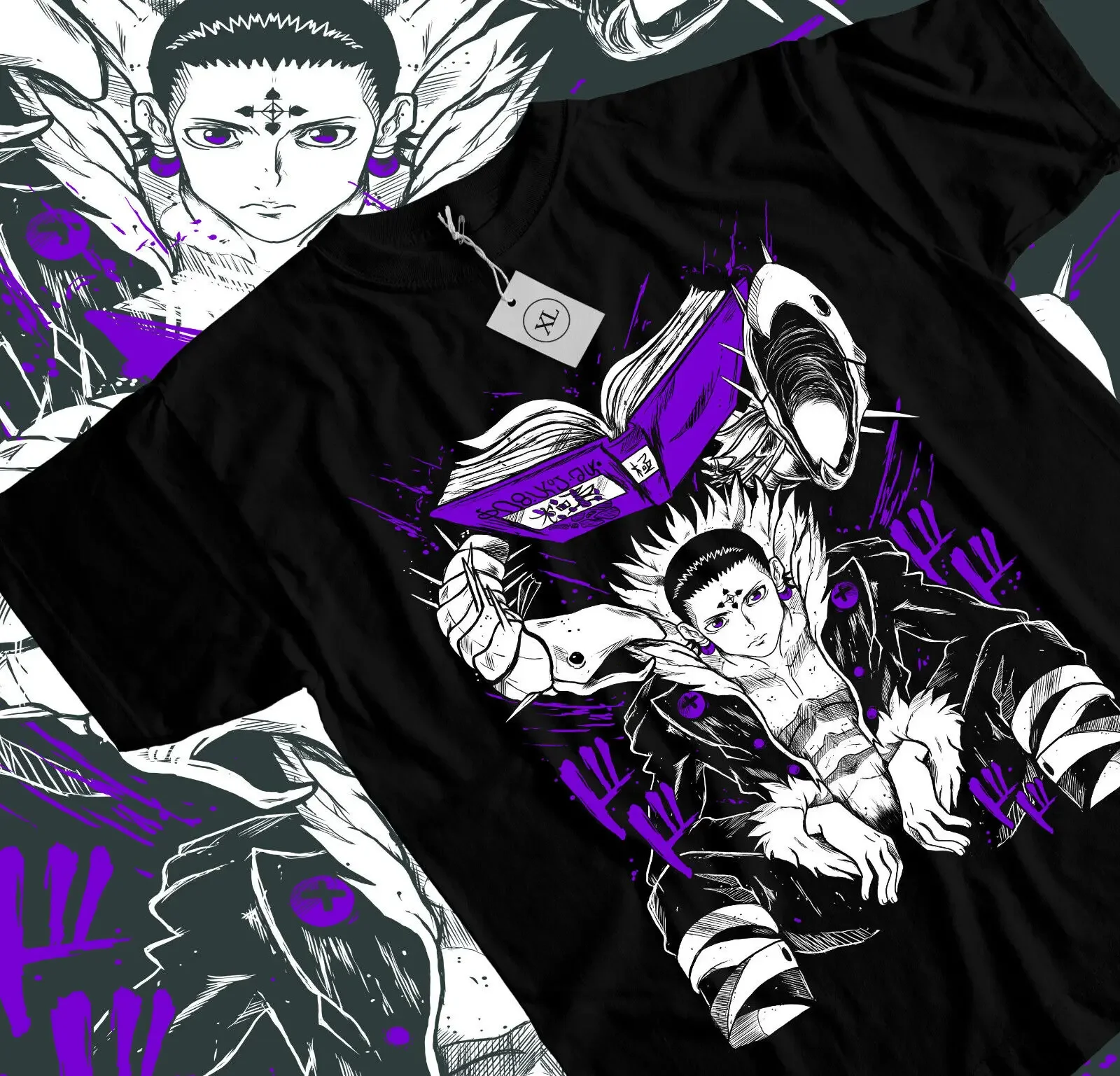 

Chrollo Book Hunter X Hunter T-Shirt Manga HXH Anime Graphic Tee All Size
