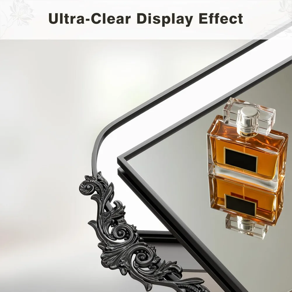 Vintage Ornate Carved Full-Length Freestanding Floor Mirror, 58x18 Inches, Wall Mountable, Full Body Vintage Style Mirror