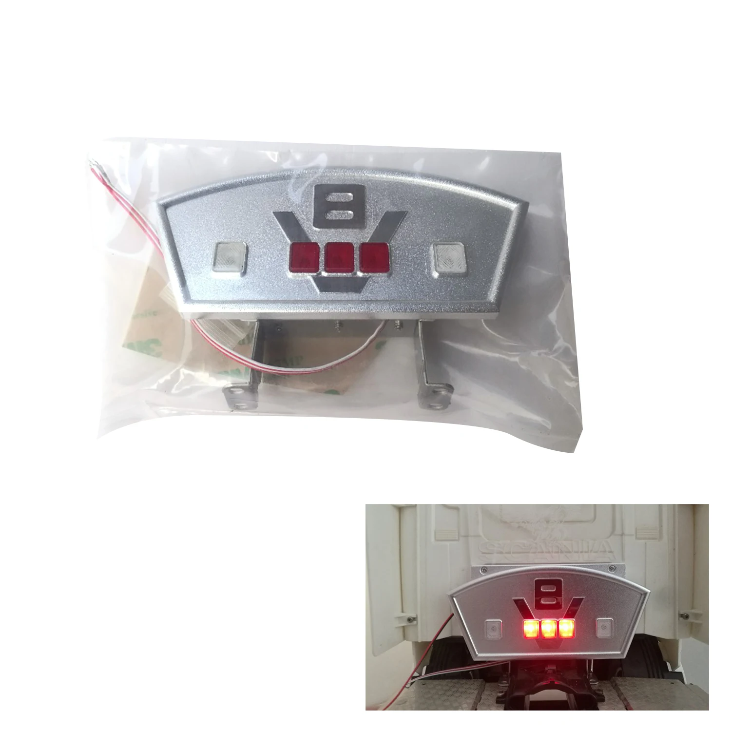 Degree Cabin Rear Light LED Spare Parts For TAMIYAYA 1/14  56323 RC Tractor Truck Car TH20235-SMT2