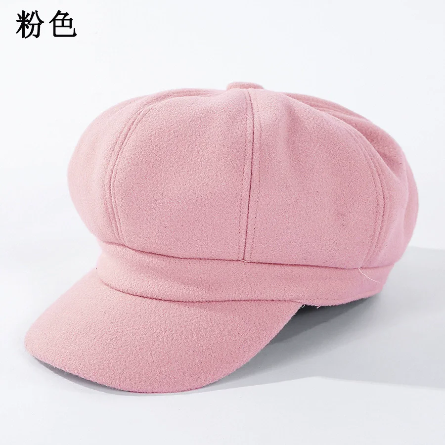 عالية الجودة الشتاء المرأة قبعة قبعة مثمنة القبعات سميكة الدافئة الرسام قبعات بلون خمر موزع الصحف قبعة الإناث سيدة قبعة