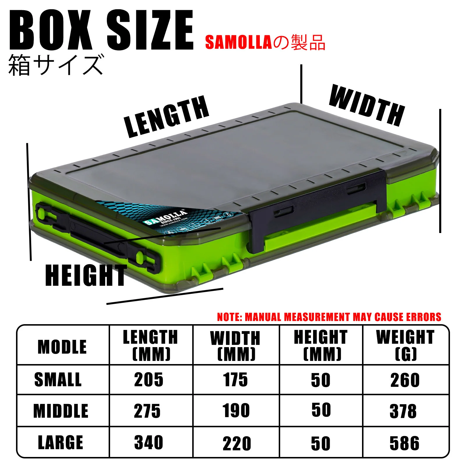 Double Sided Storage Plastic Accessories Multifunction Fishing Box Container Case Adjustable Organizer Fishing Compartments