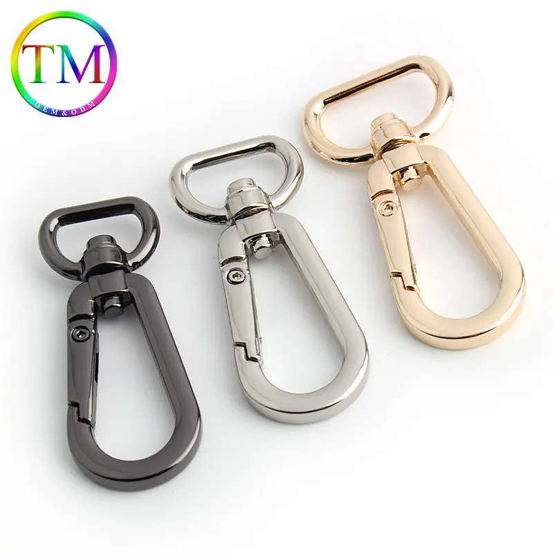 10-50Pcs 4Colors Metal Swivel Oval Ring Snap Hook Bag Strap Belt Webbing Lobster Clasp Carabiner Diy Hardware Accessories