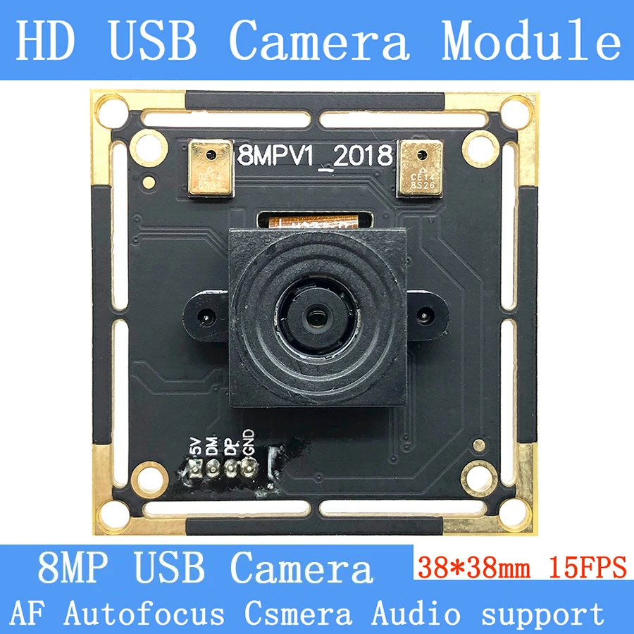 USB Pure Physical CCTV Webcam HD 800W IMX179 Industrial Level Near Remote AF Autofocus 4K USB Camera Module Support Audio