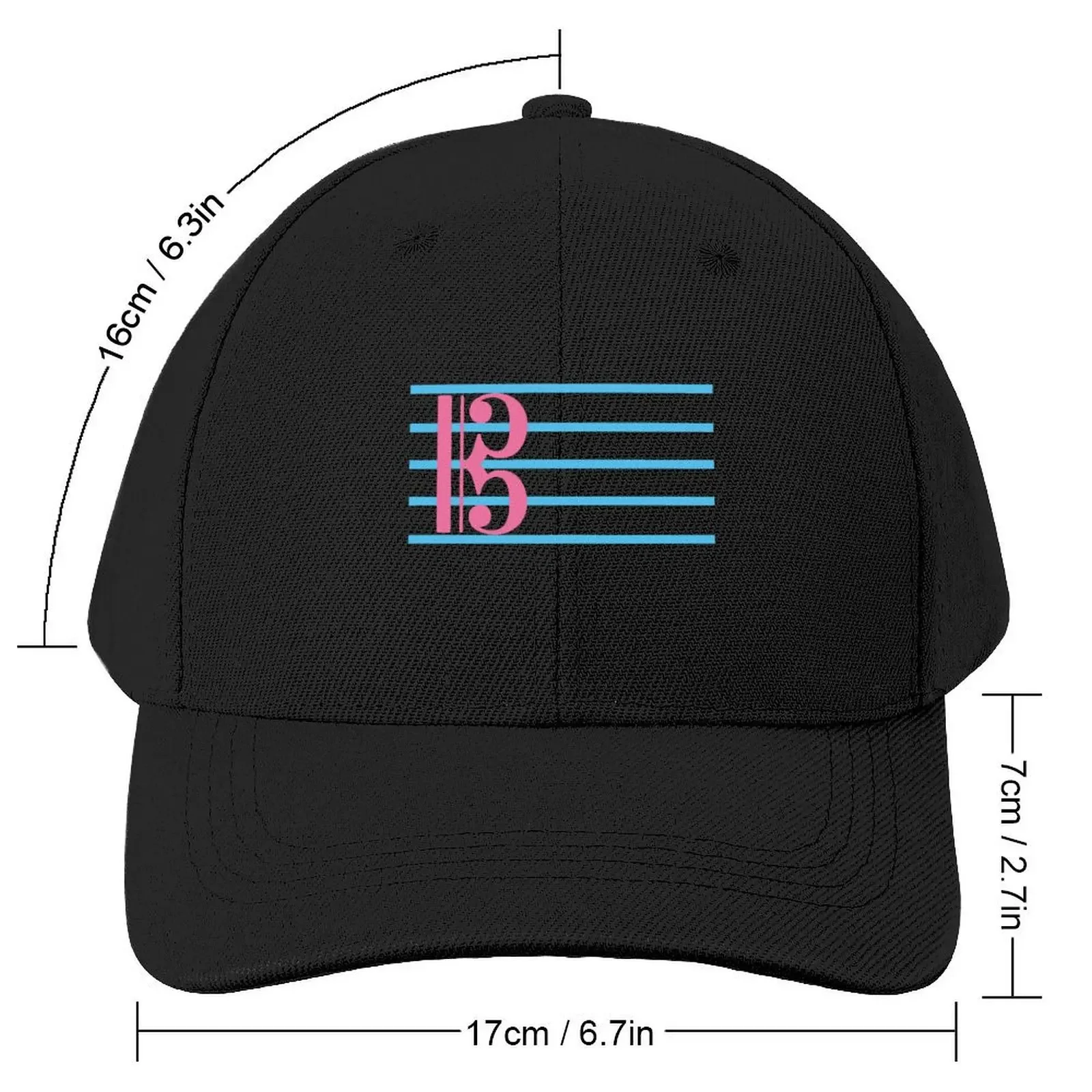 Trans Pride Alto Clef (no background) Baseball Cap fishing hat Luxury Man Hat fashionable Baseball Men Women's