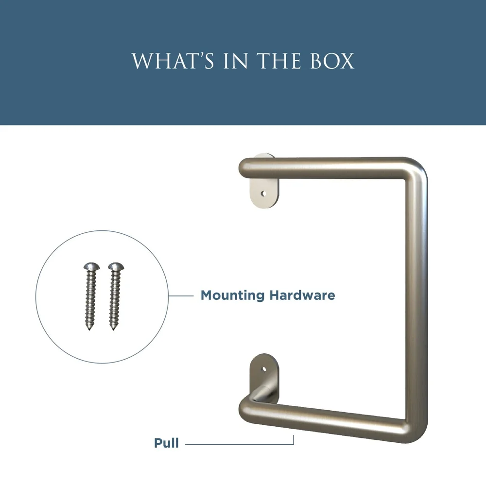 النيكل الساتان 8 بوصة مقبض سحب أبواب الحظيرة الموضة أجهزة قوية سهلة التركيب أداة تجديد المنزل