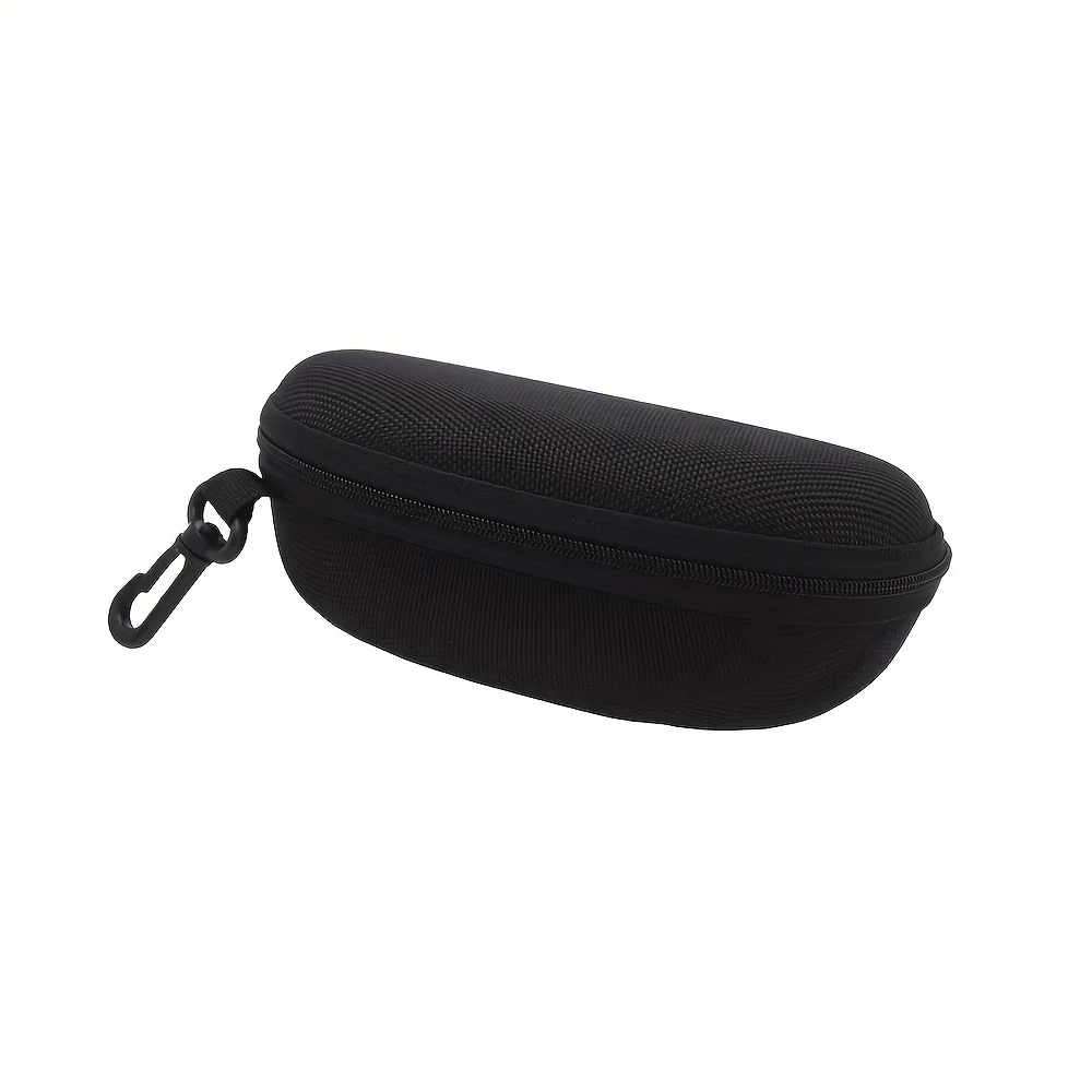 Elegant Polyester Glasses Case, Black Hard Shell Men's and Women's Glasses Case, Fashionable Accessory Storage