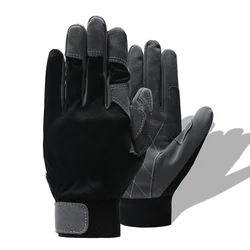 Guantes de trabajo para hombres y mujeres, guantes de trabajo mecánicos de utilidad, pantalla táctil, guantes de trabajo transpirables flexibles para patio