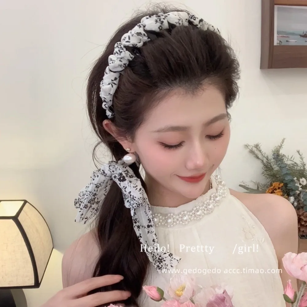 

Gifts Retro Fabric Hair Bands Adjustable High Top Headpiece Bow Braided Headbands Women Elegant Hair Ornament Non Slip Hair Band
