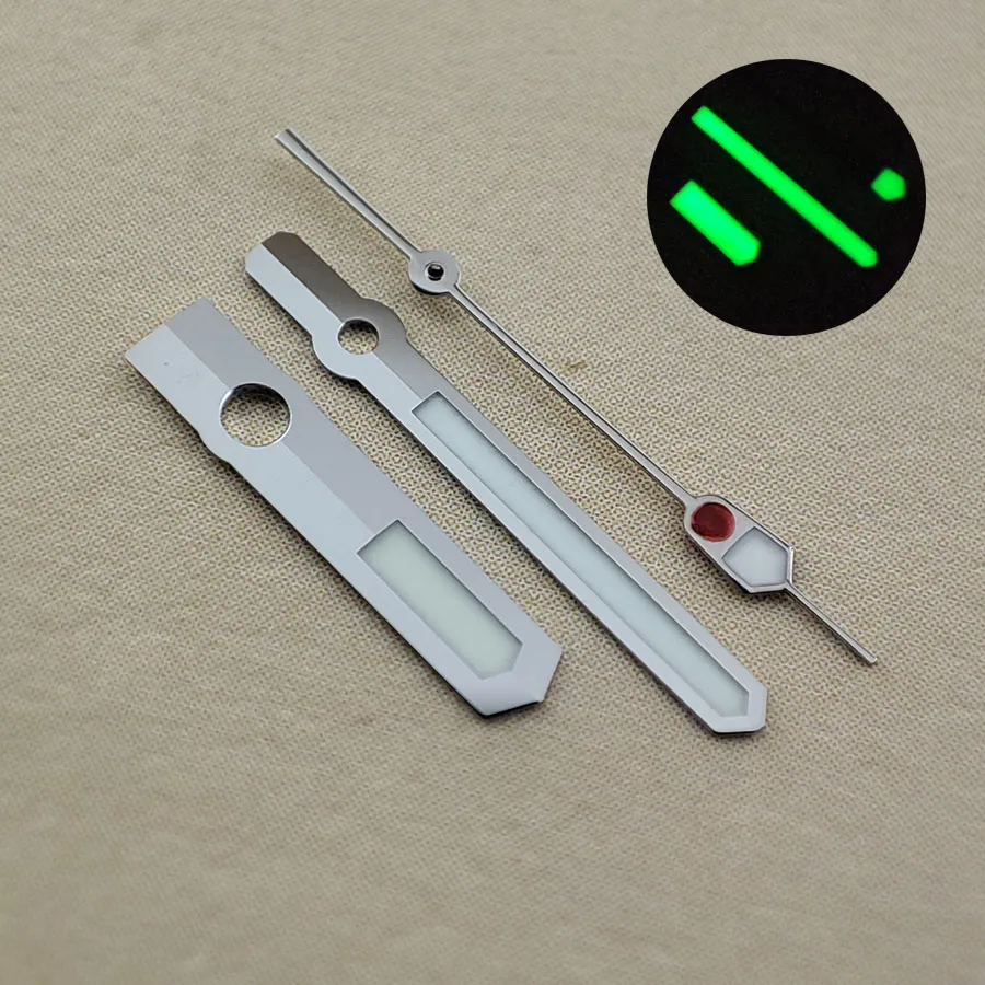 NH35 Hands NH36 Hands Green Luminous Watch Pointer Silvery Pins Watch Accessories Suitable For NH35 NH36 Movement