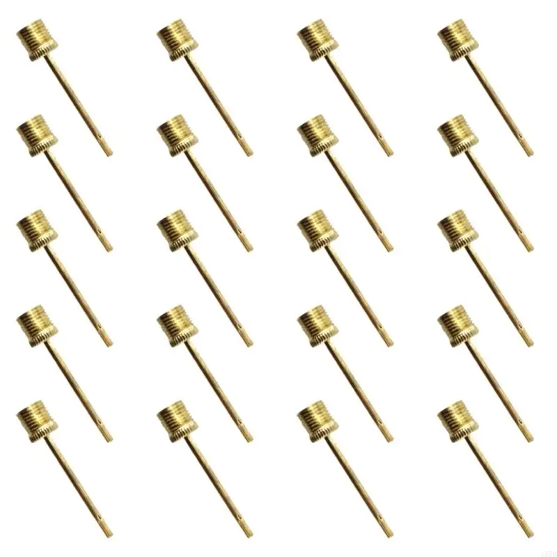 20Pcs Sport Ball Needle Replacement Stainless Steel Inflatable Needle with Hole Ball Air Inflating Pin 157D