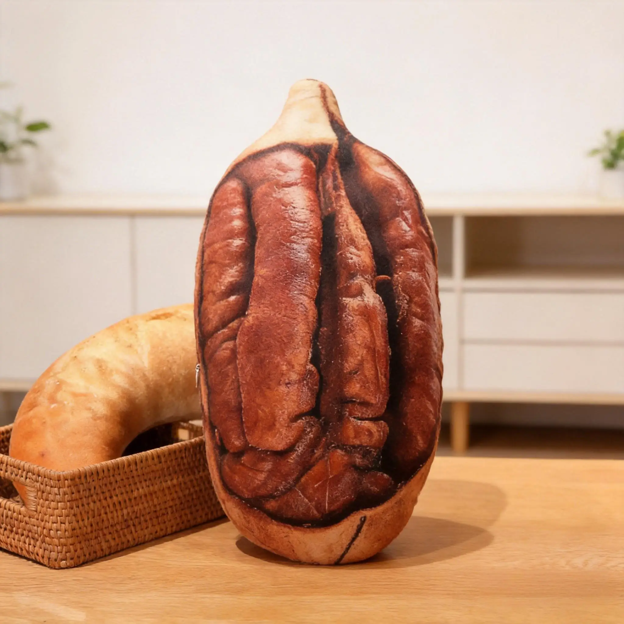 Cute Simulation Nut Plush Toy Cushion Soft Stuffed Snack Pillow Cashew Chestnut Peanut Kids Boys Girls Birthday Home Decor Gift