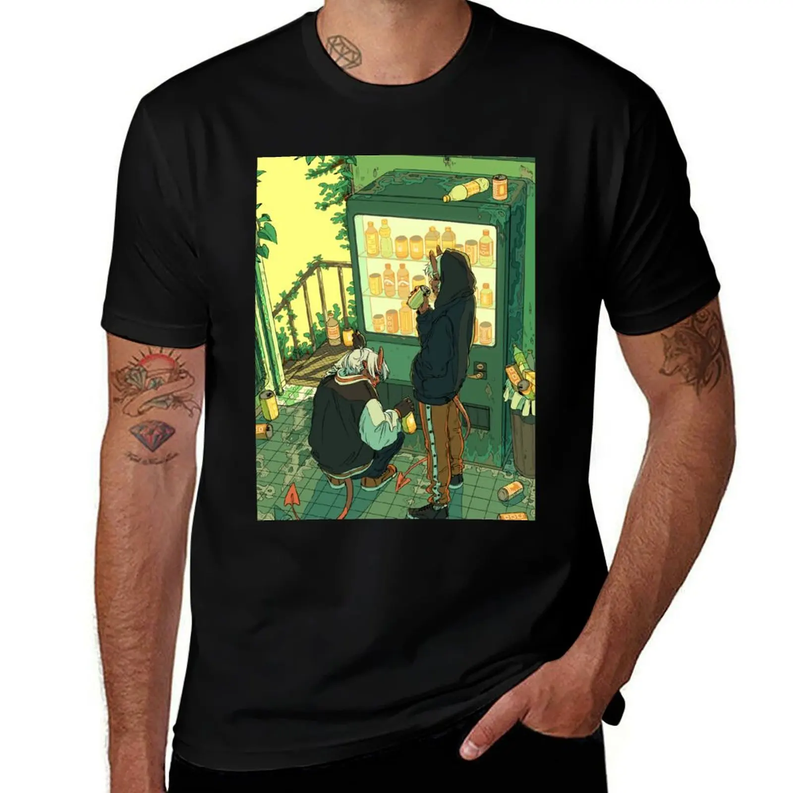 Rusty vending machine T-Shirt Large Size Short Sleeve T-Shirt