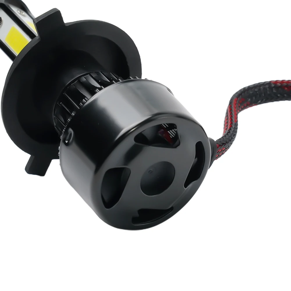 مصابيح أمامية عالية/منخفضة الشعاع LED كشاف مقاوم للماء 375000 LM 6500K 9003 لمبات تحويل H4 بديلة مقاومة للصدمات